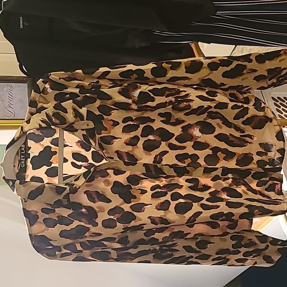 NWOT Vici collection Ball of Joy leopard blouse by Grey Lab - Picture 7 of 12
